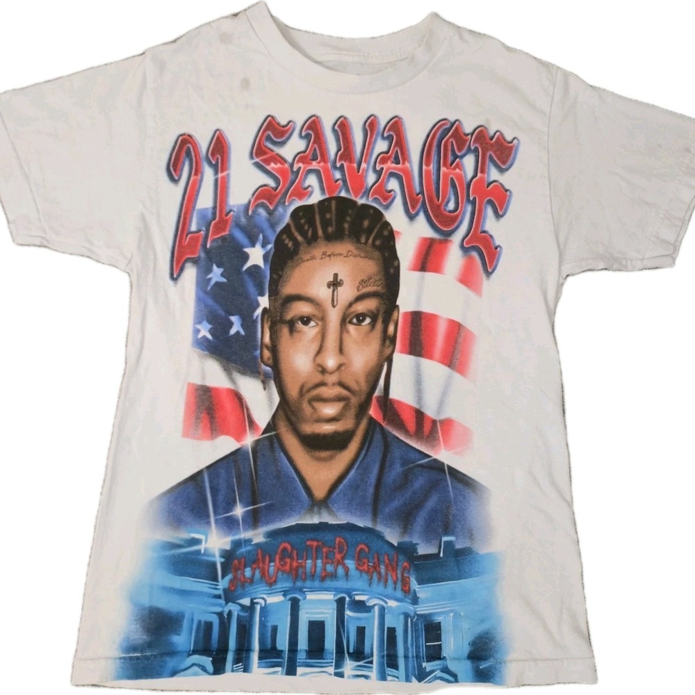 21 Savage The American Dream Tour T-Shirt Men's Size S Slaughter Gang Rap Tee